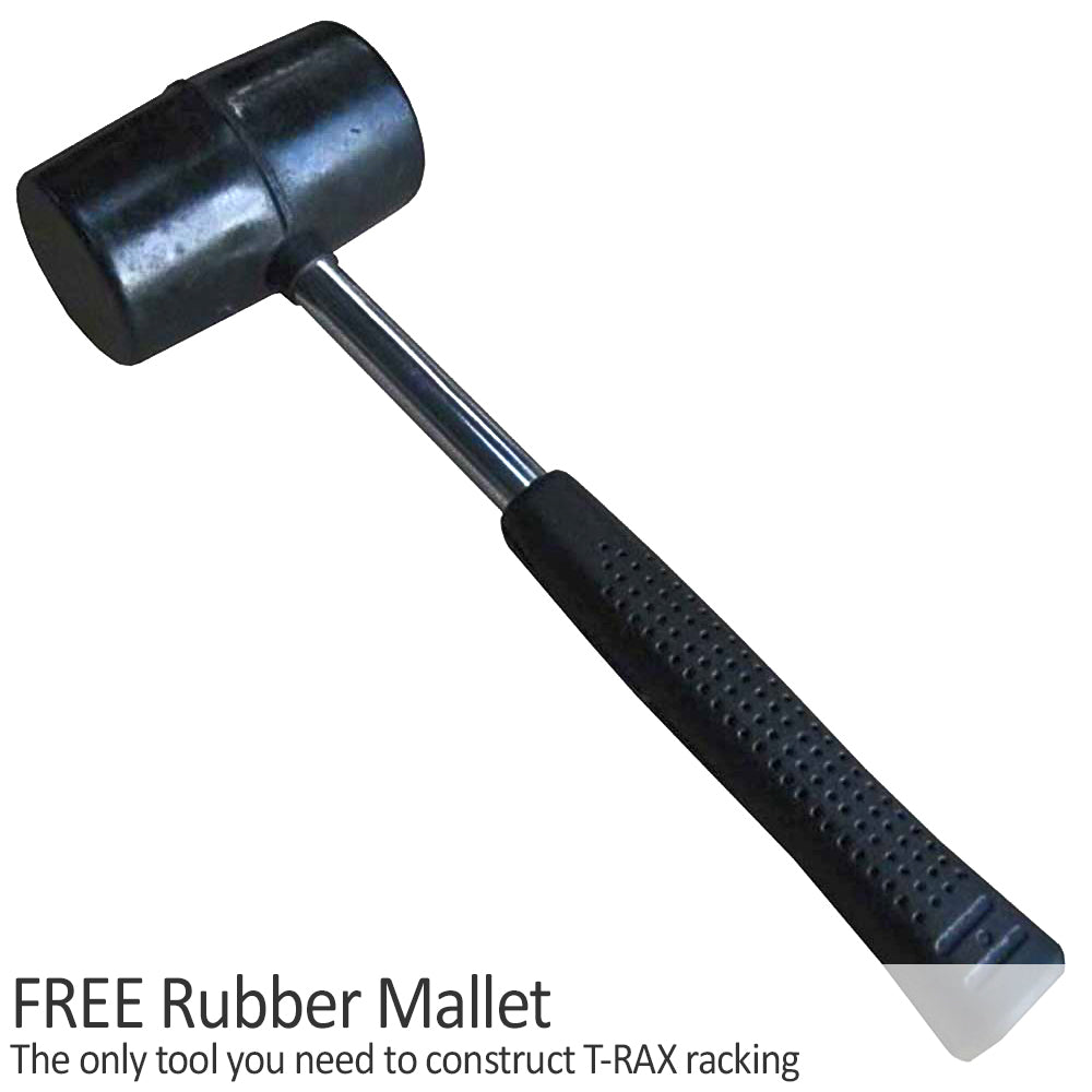 3 Scaffali T-Rax In Acciaio Senza Bulloni Blu 120cm