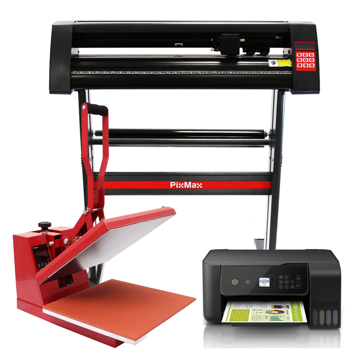 Pressa a Caldo per Magliette 38cm, Plotter da Taglio Vinile & Stampante