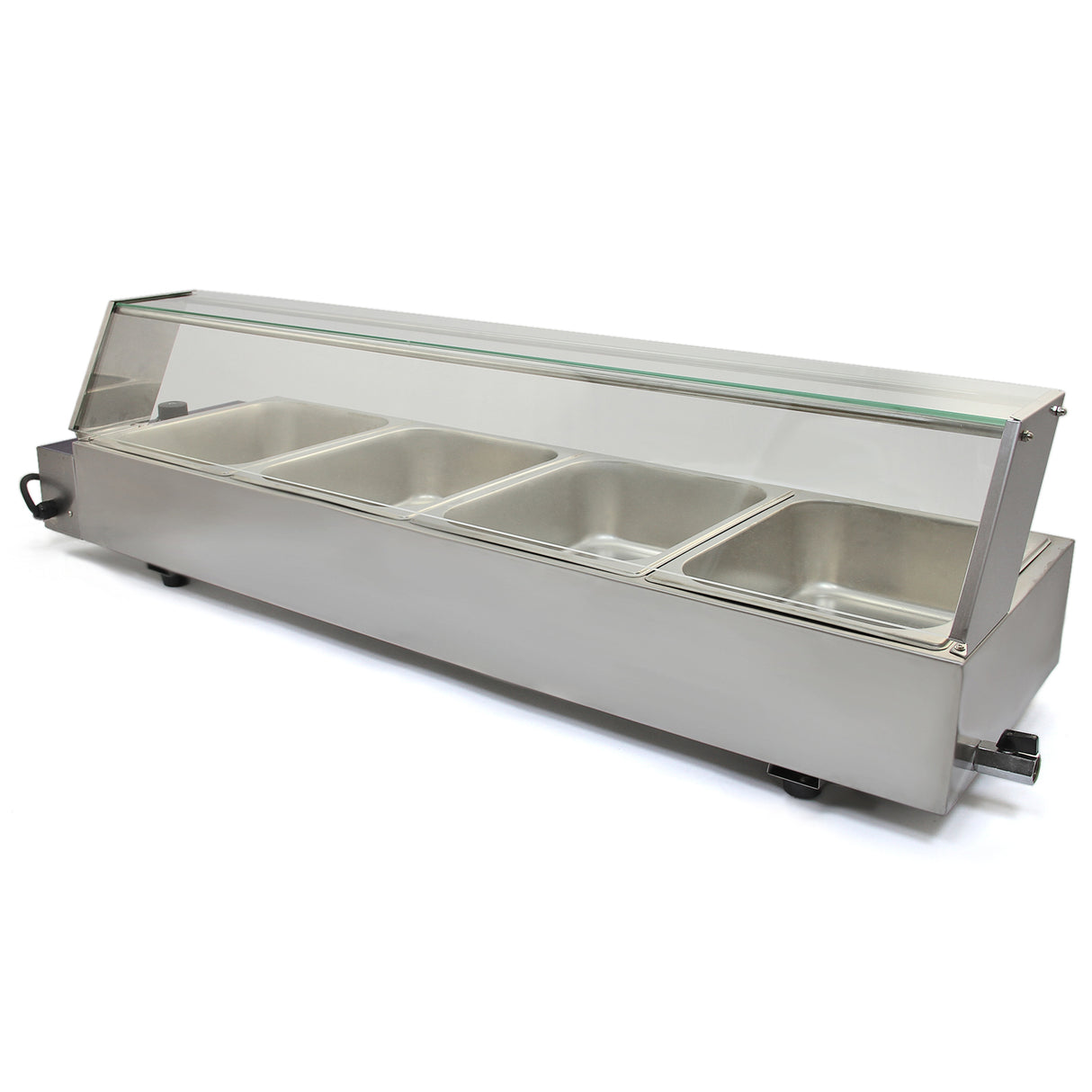 Espositore a Bagnomaria in Acciaio Inox con 4 Vaschette - KuKoo