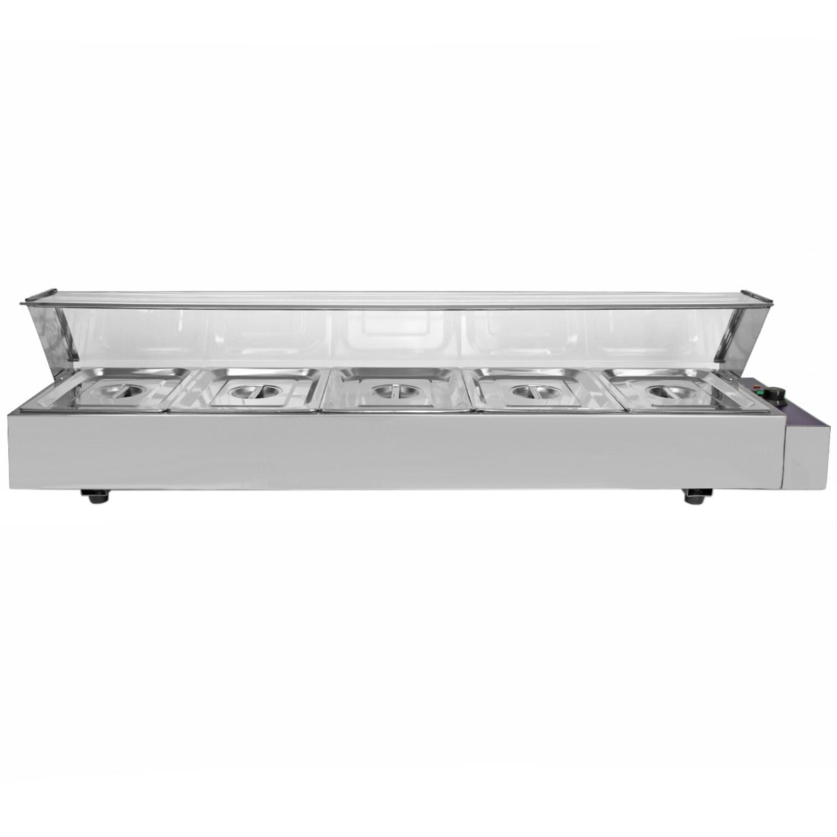 Espositore a Bagnomaria in Acciaio Inox con 5 Vaschette - KuKoo