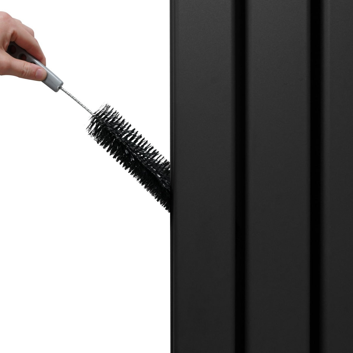 Radiatore a Specchio e Valvole Cromate - 1800mm x 565mm – Nero