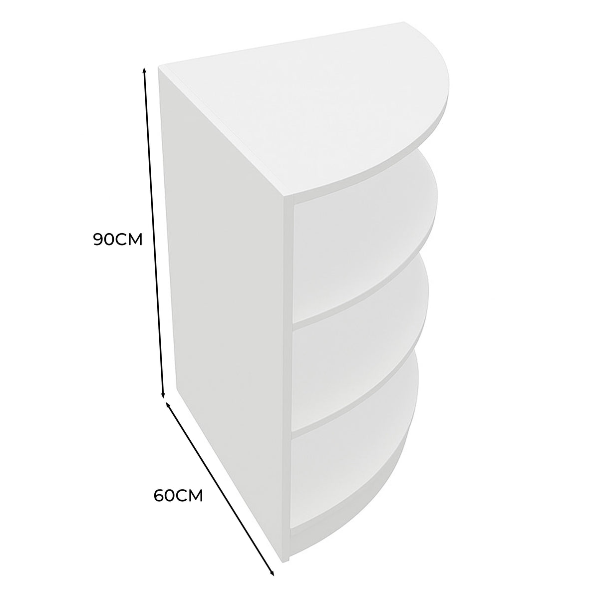 Bancone Angolare da Negozio LM60 – Bianco