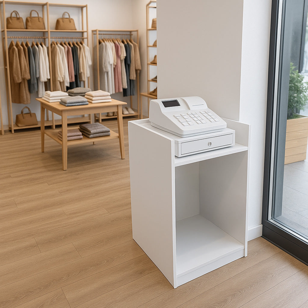 Bancone Cassa da Negozio TB60 – Bianco