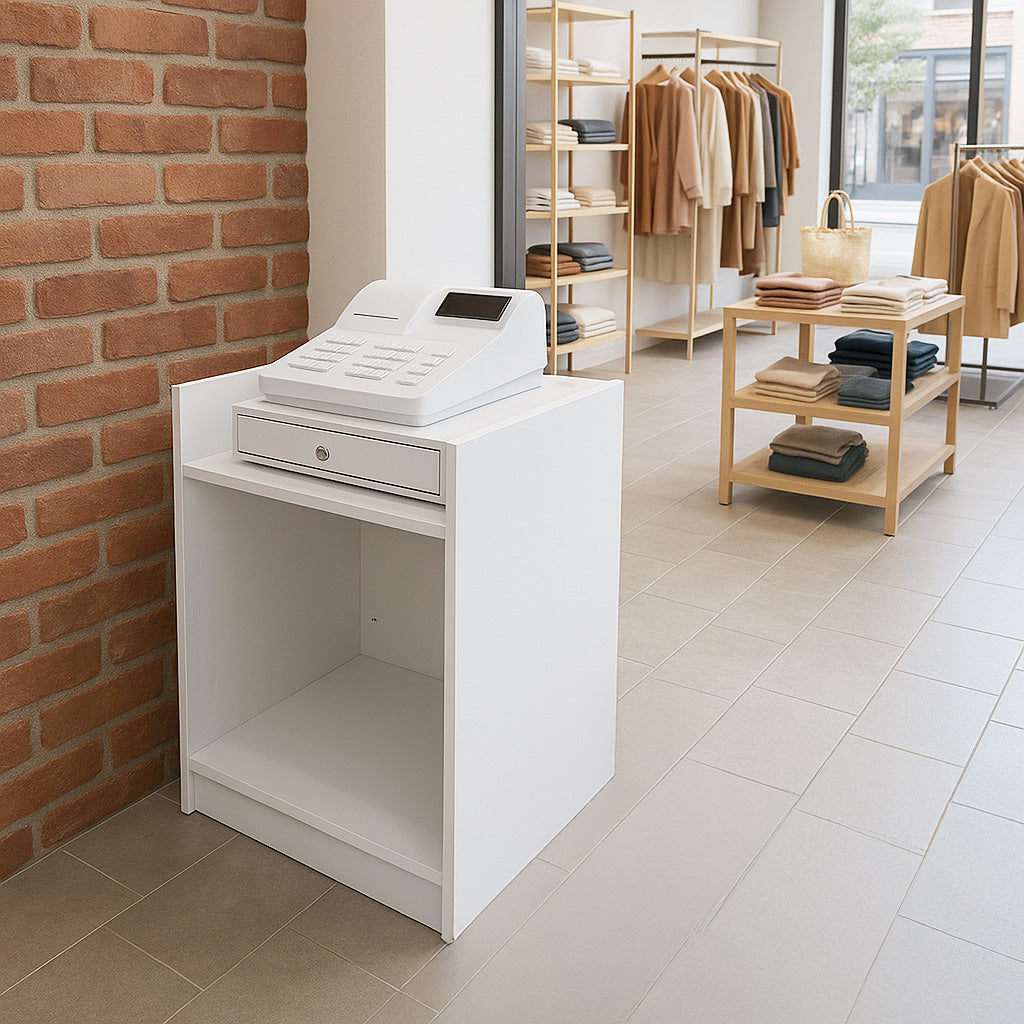 Bancone Cassa da Negozio TB60 – Bianco