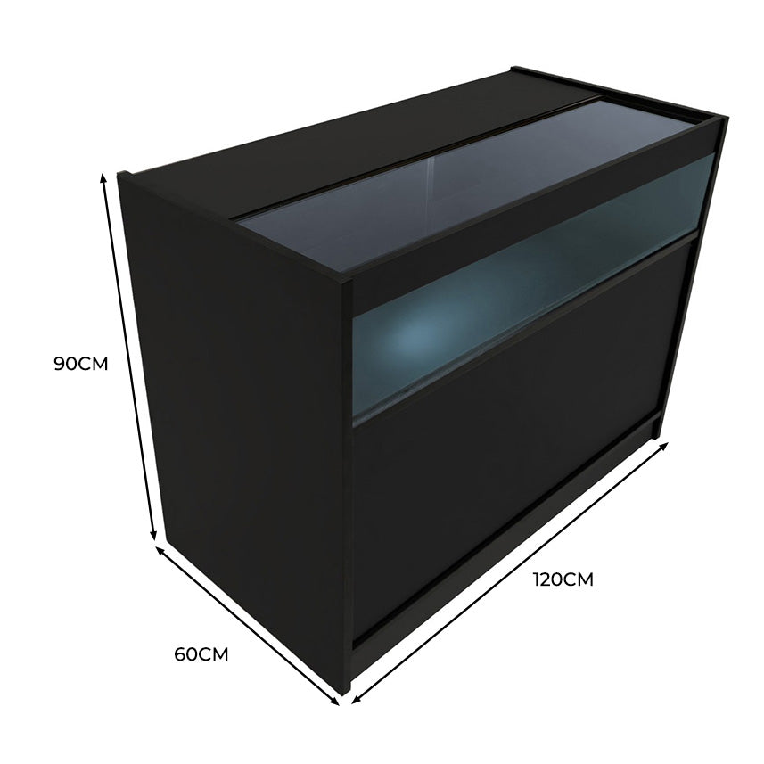 Bancone da Negozio LED B1200 – Nero