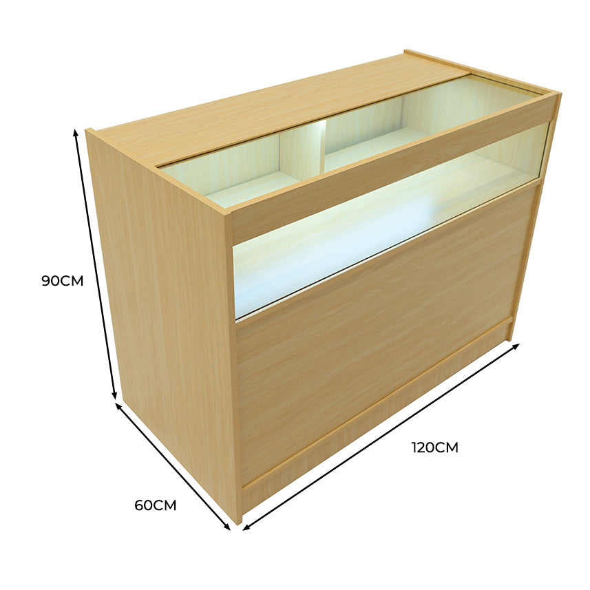 Bancone da Negozio LED B1200 – Acero