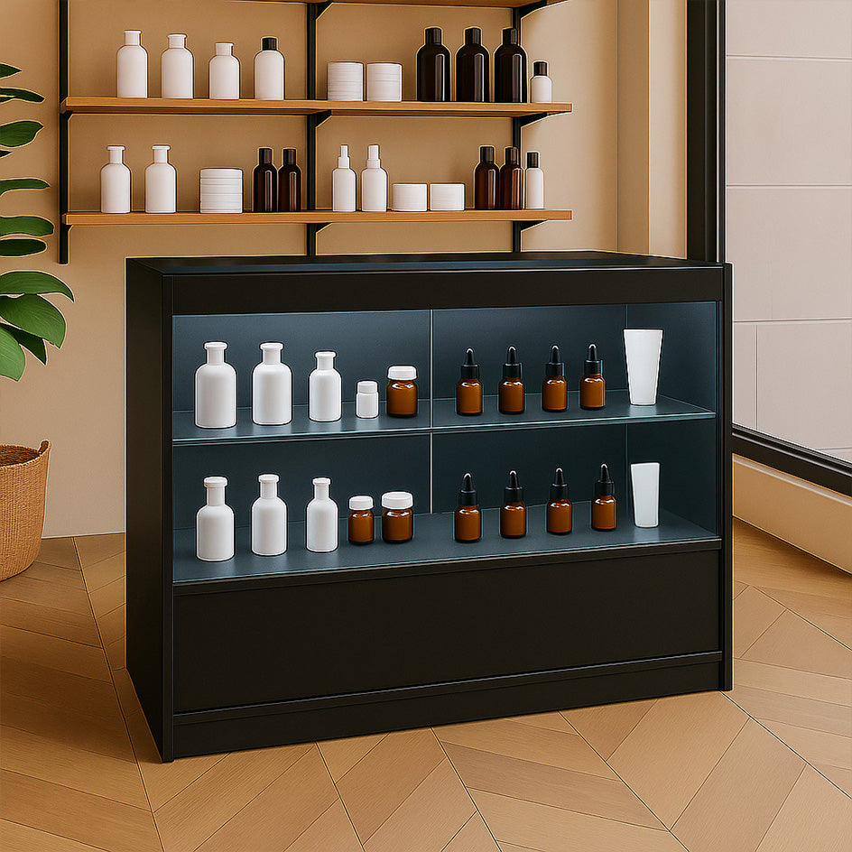 Bancone da Negozio LED C1200 – Nero