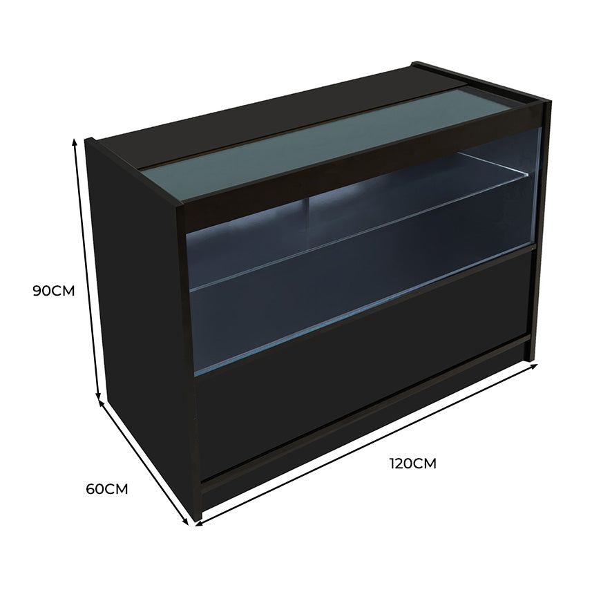 Bancone da Negozio LED C1200 – Nero