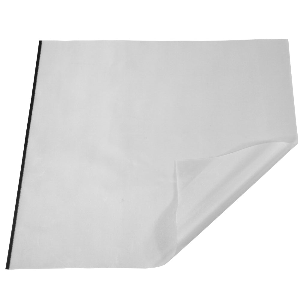Foglio di teflon bianco, morbido e liscio, ideale per la stampa a sublimazione, misura 38 x 38 cm, con bordo nero resistente