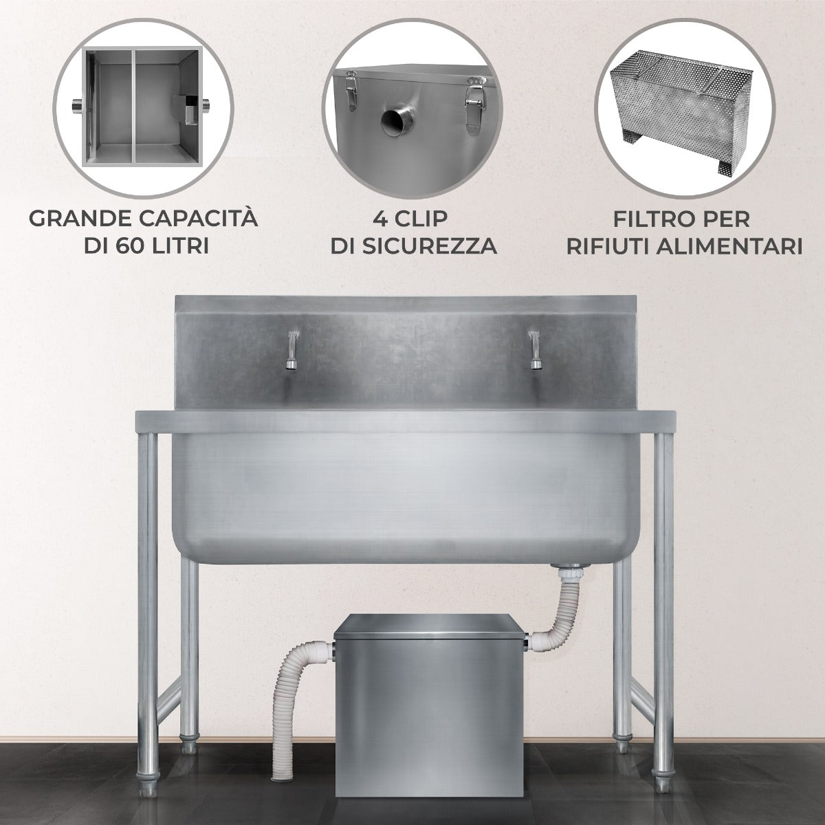 KuKoo Separatore di grassi - 60 litri