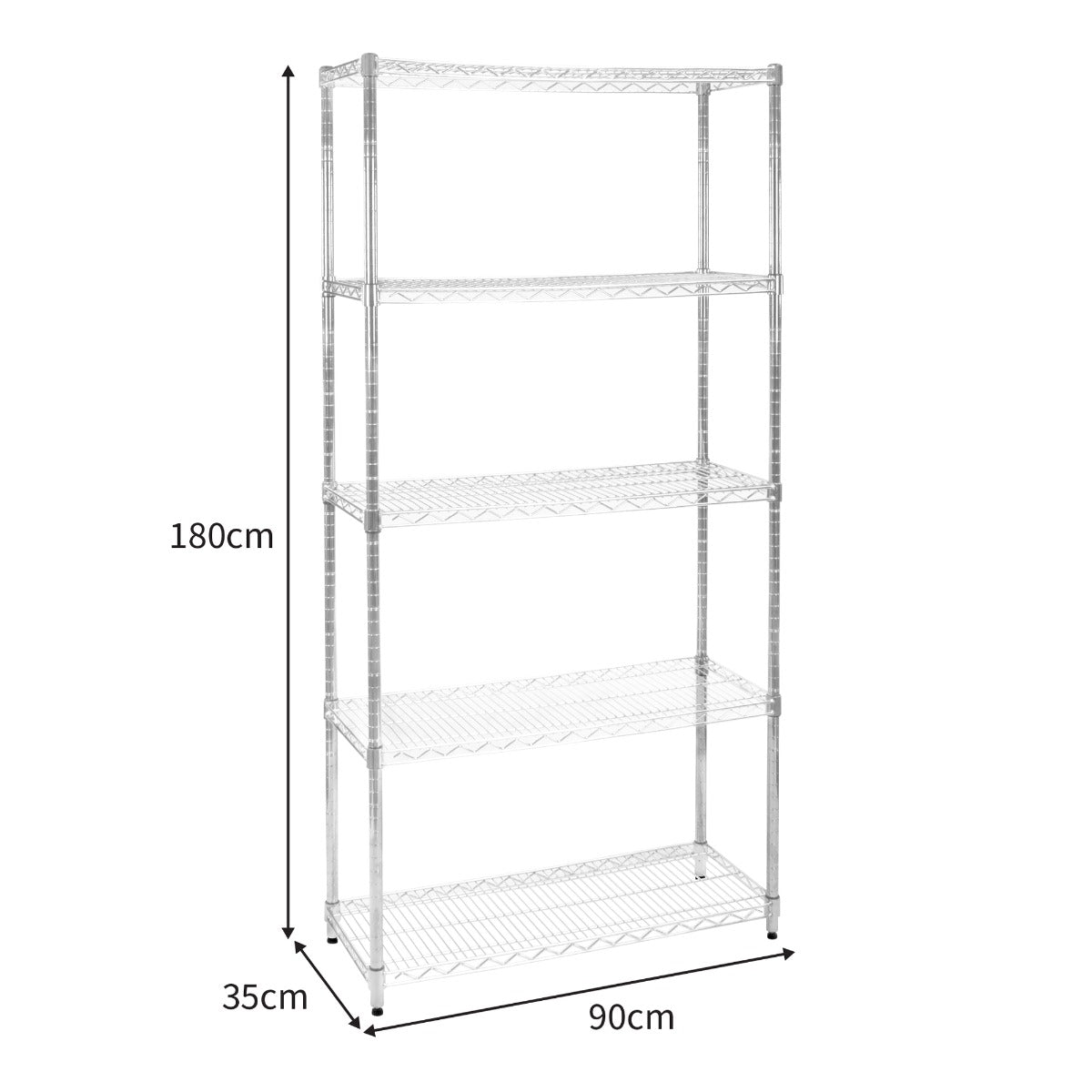 KuKoo Scaffalature in metallo - 35cm x 90cm x 180cm