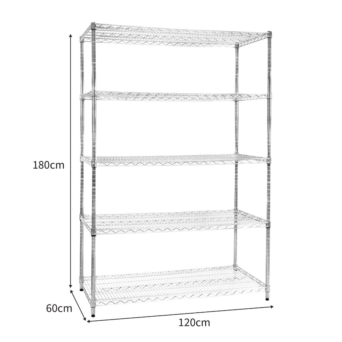 KuKoo Scaffalature in metallo - 60cm x 120cm x 180cm