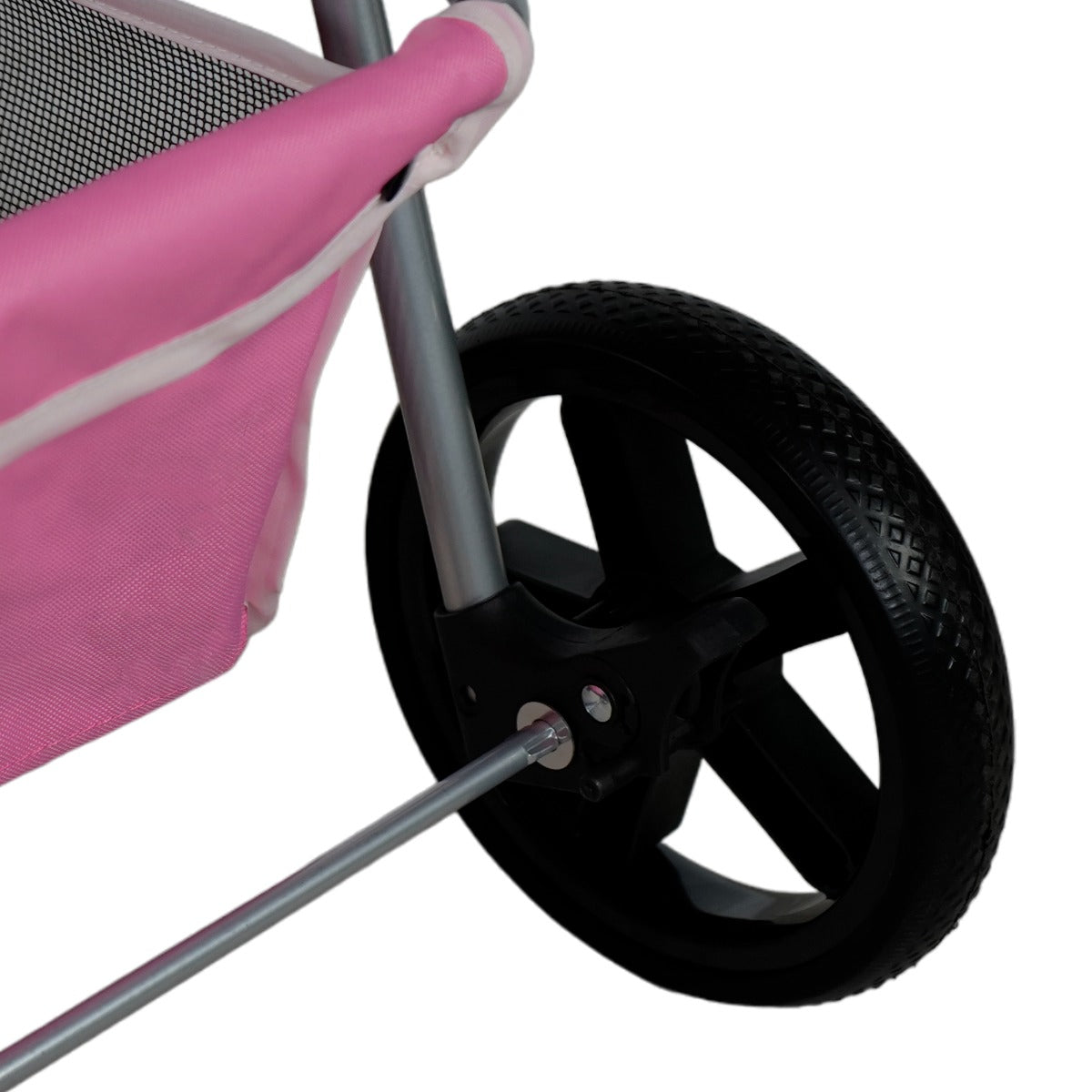 Passeggino per Animali Domestici con Parapioggia – Rosa