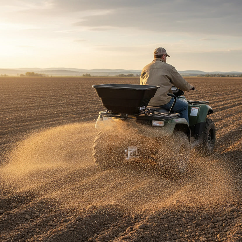Spandiconcime ATV 12V con Tramoggia 43,5L