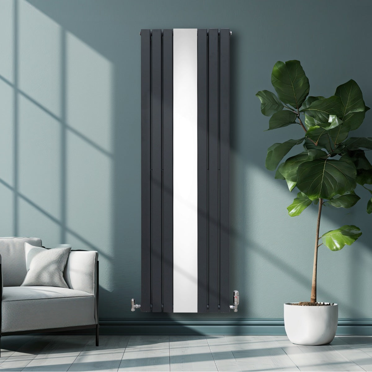 Radiatore a Specchio Piatto - 1800mm x 565mm - Grigio Antracite