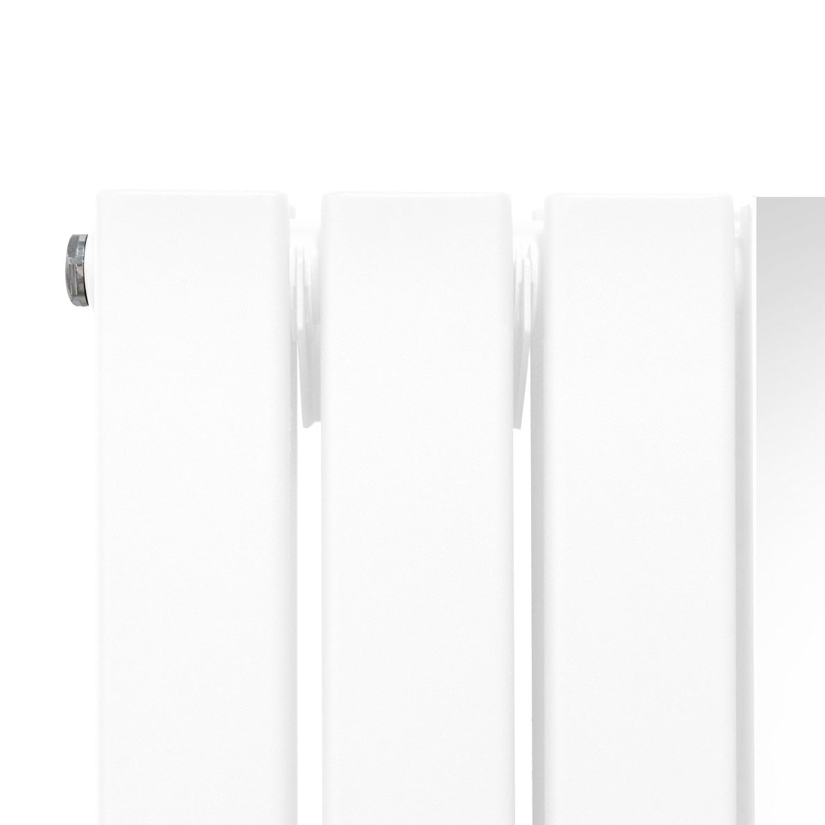 Radiatore a specchio piatto bianco, design elegante e moderno, dimensioni 1800mm x 565mm, superficie liscia e riflettente