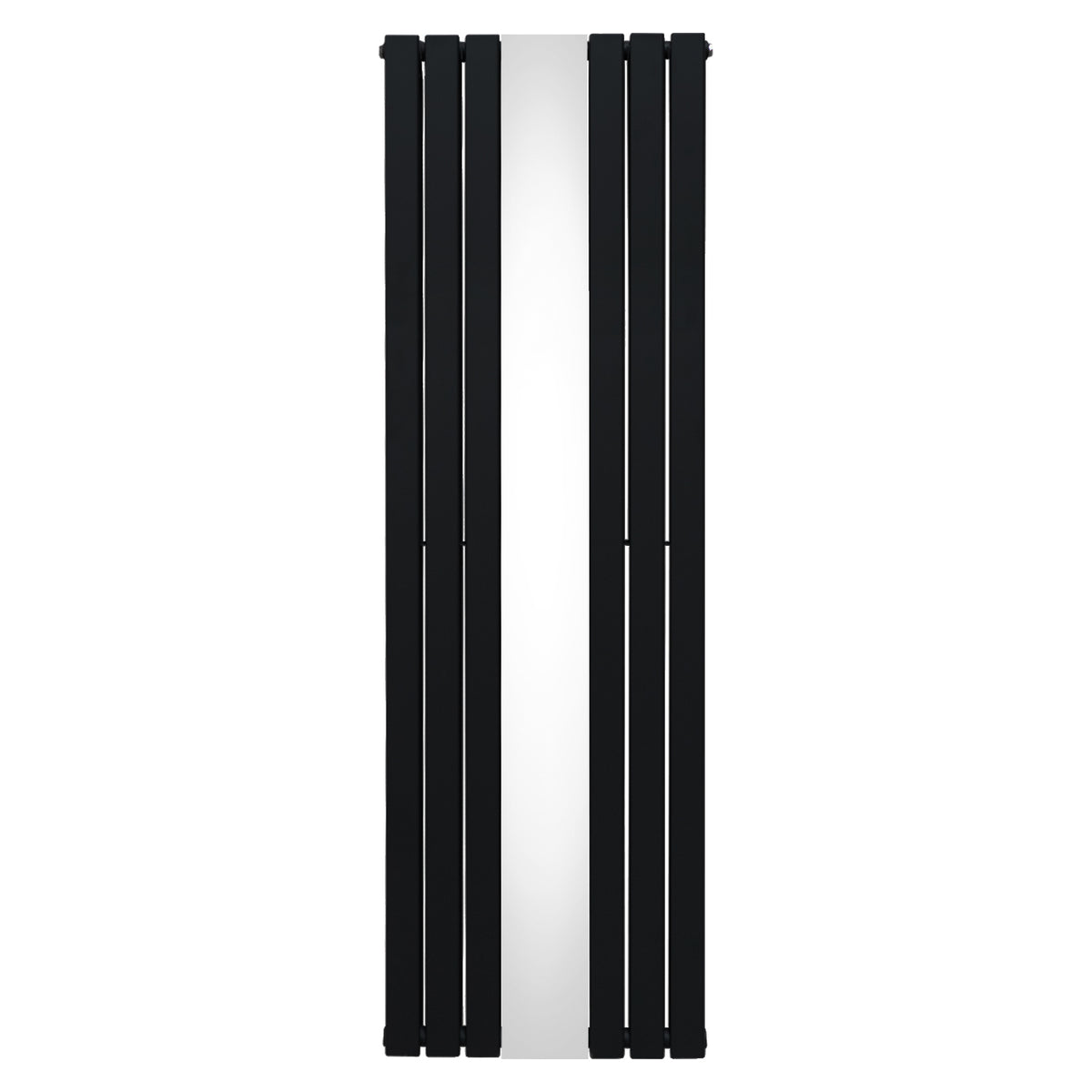 Radiatore a specchio piatto nero, 1800mm x 565mm, con design elegante e linee moderne, perfetto per ambienti contemporanei
