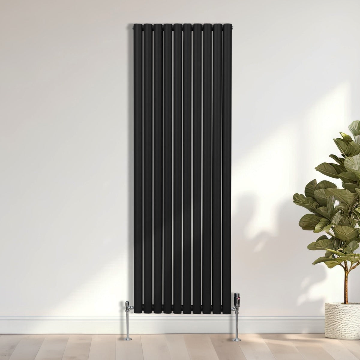 Radiatore a colonna Ovale - 1800mm x 600mm - Nero
