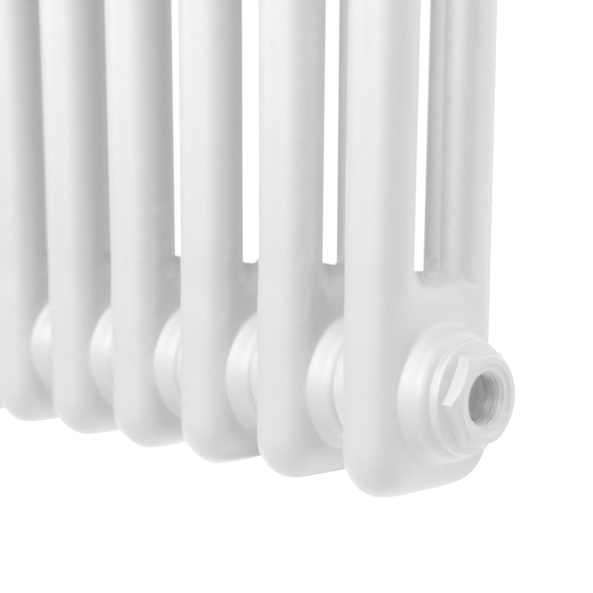Termosifone a 2 colonne bianco, 600 x 1012mm, con finitura liscia e lucida, design elegante e moderno, ideale per riscaldamento interno