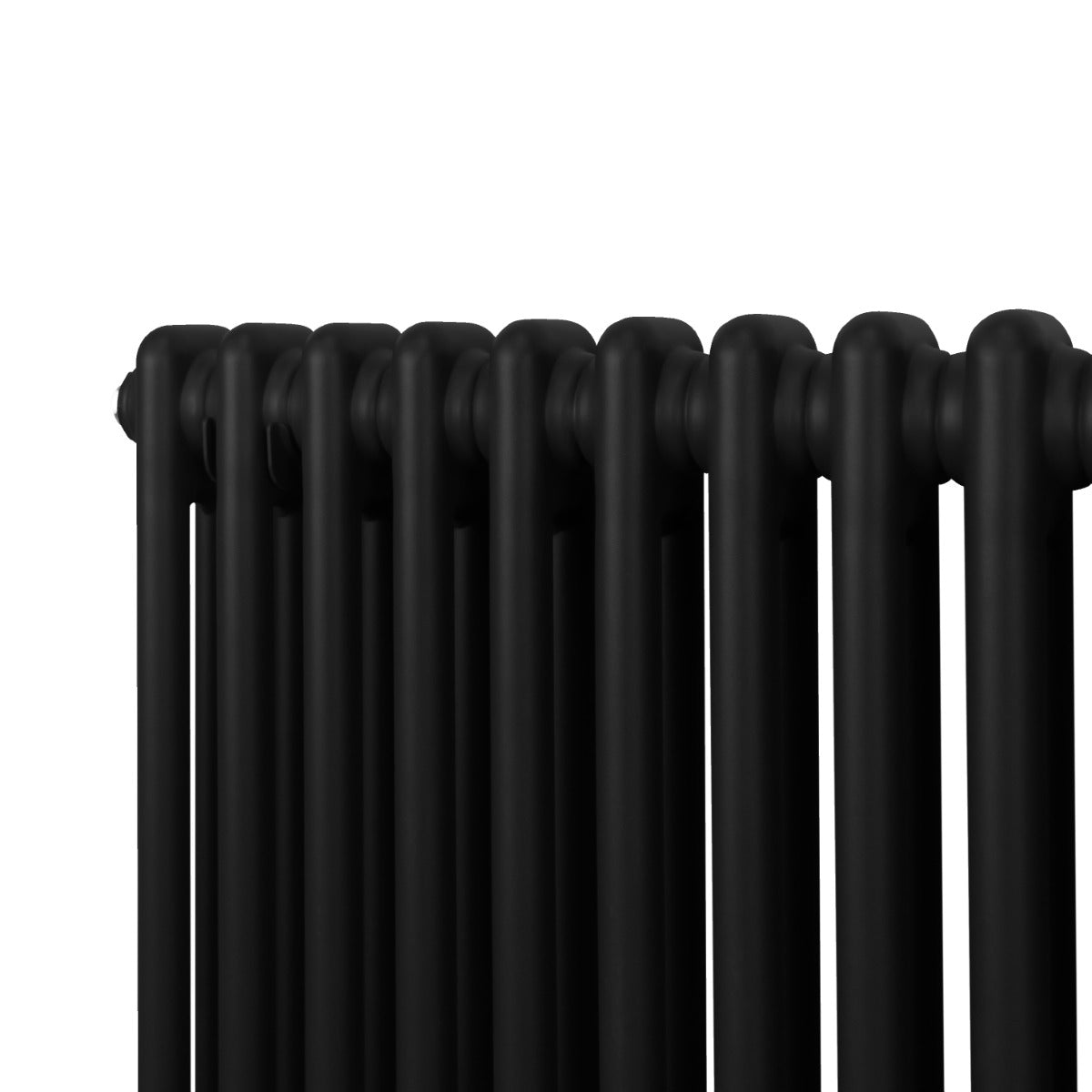 Radiatore termosifone a 2 colonne, 600 x 1012mm, finitura nera opaca, design elegante e moderno, ideale per riscaldare ambienti