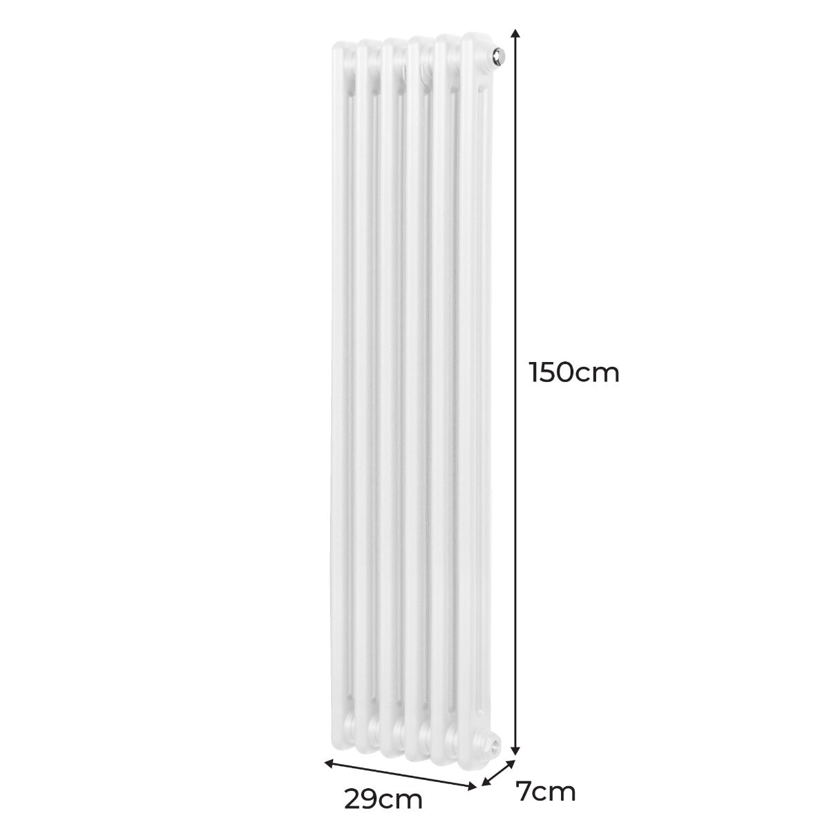Radiatore Termosifone a 2 colonne - 1500 x 292 mm - Bianco