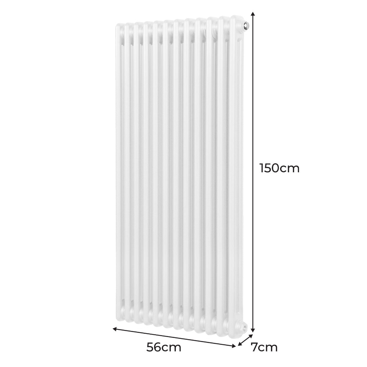 Radiatore Termosifone a 2 colonne - 1500 x 562mm - Bianco