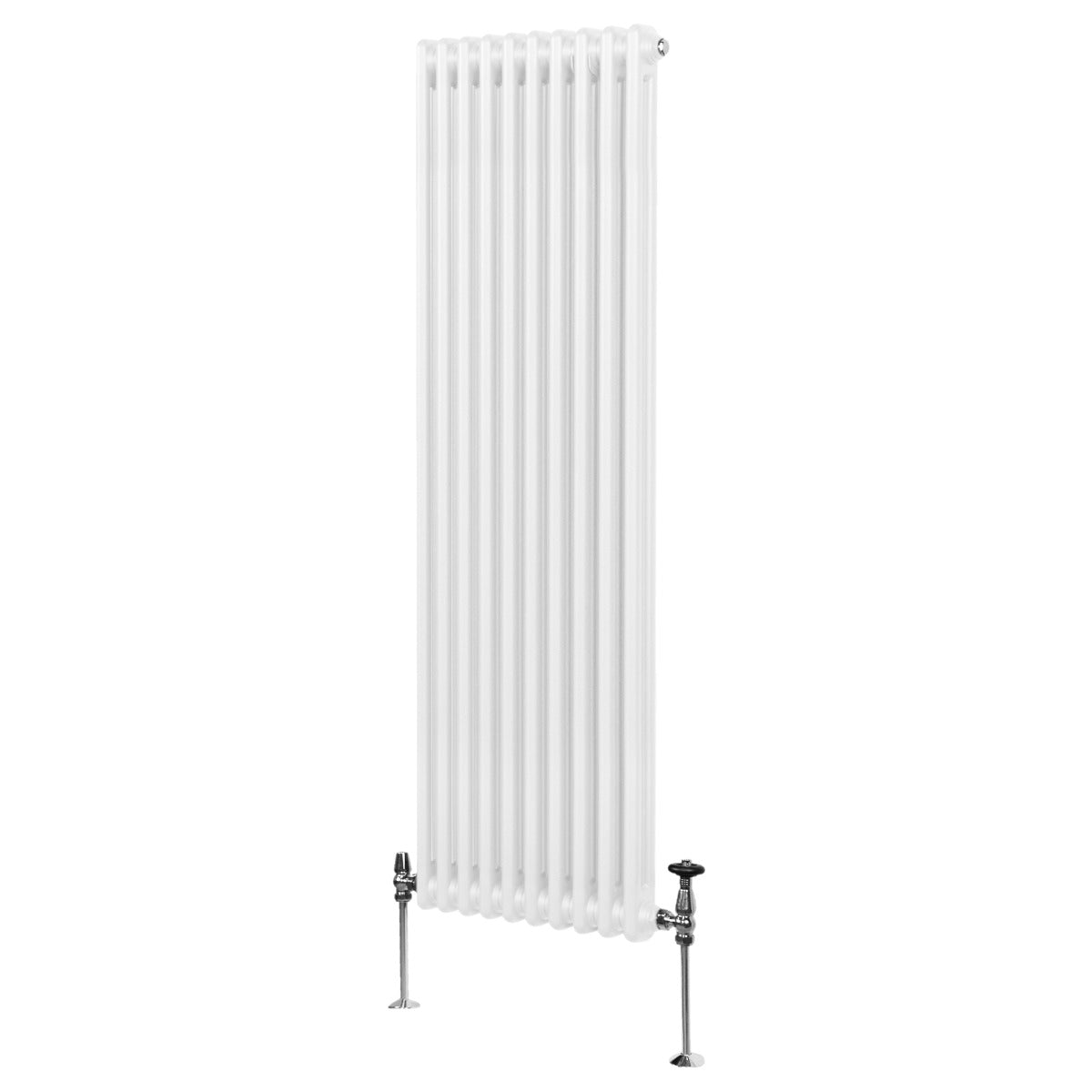 Termosifone a 2 colonne bianco, 1800 x 472mm, con finitura liscia e tubi verticali, ideale per riscaldare ambienti moderni
