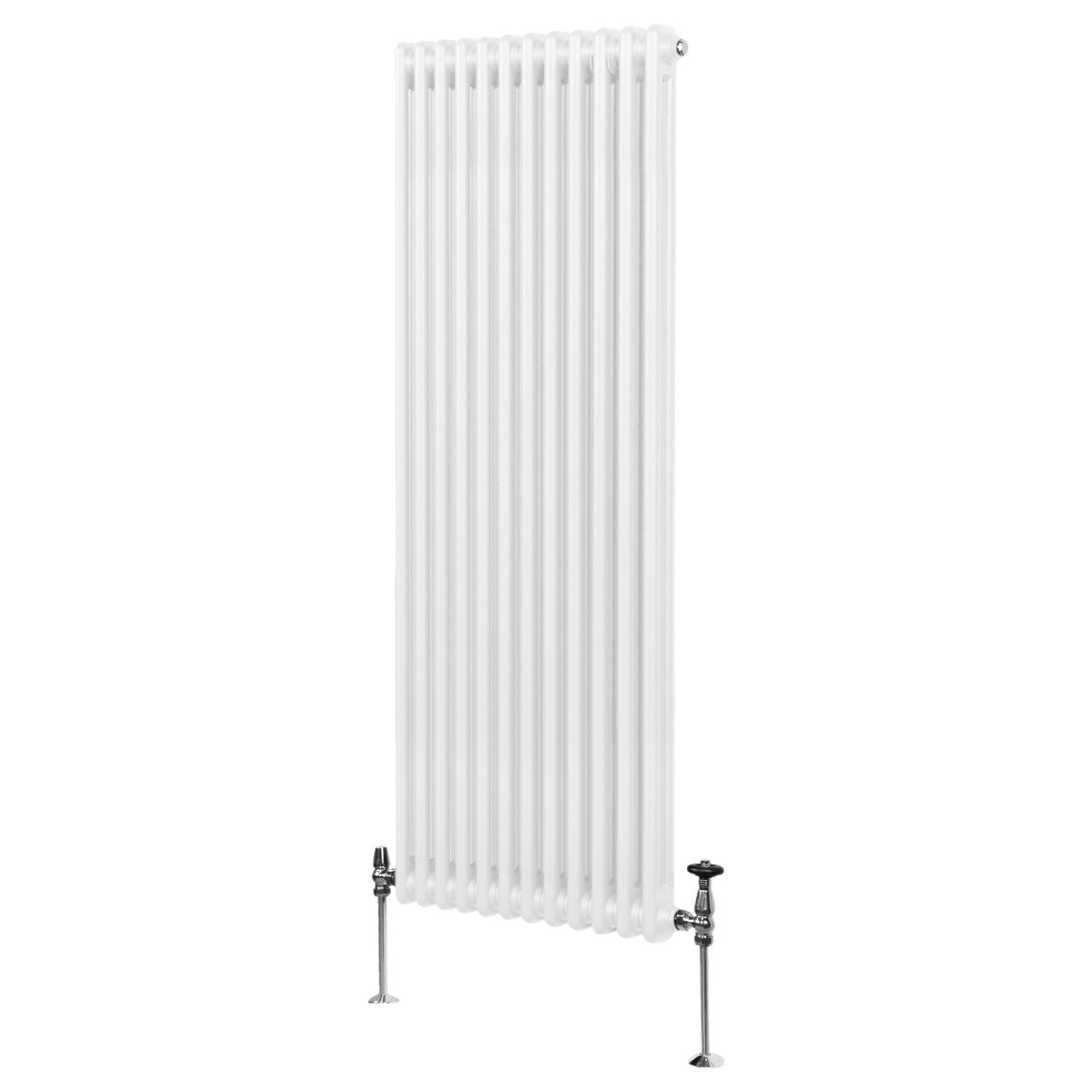 Termosifone a 2 colonne bianco, 1800 x 562mm, con finitura liscia e tubi verticali, adatto per riscaldare ambienti moderni