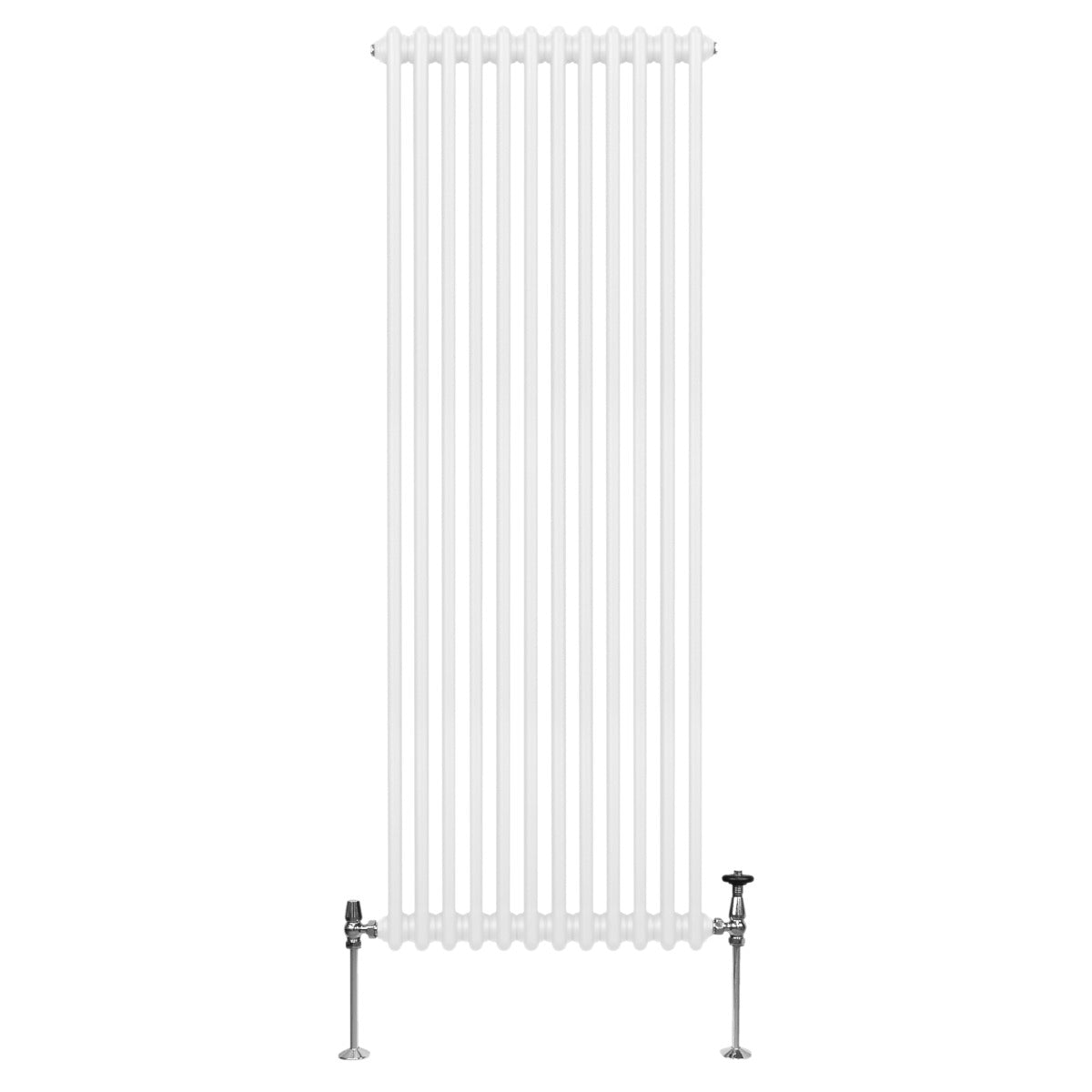 Termosifone a 2 colonne bianco, 1800 x 562mm, con finitura liscia e tubi verticali, ideale per riscaldare ambienti moderni