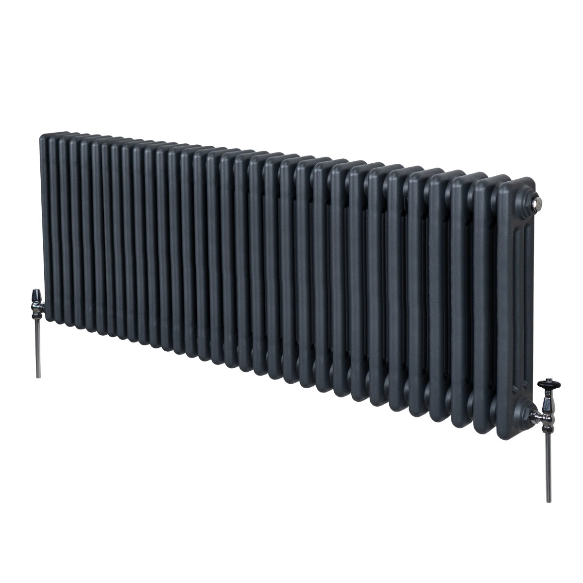 Termosifone a 3 colonne in grigio antracite, 600 x 1462mm, con superficie liscia e finitura elegante, adatto per riscaldamento domestico