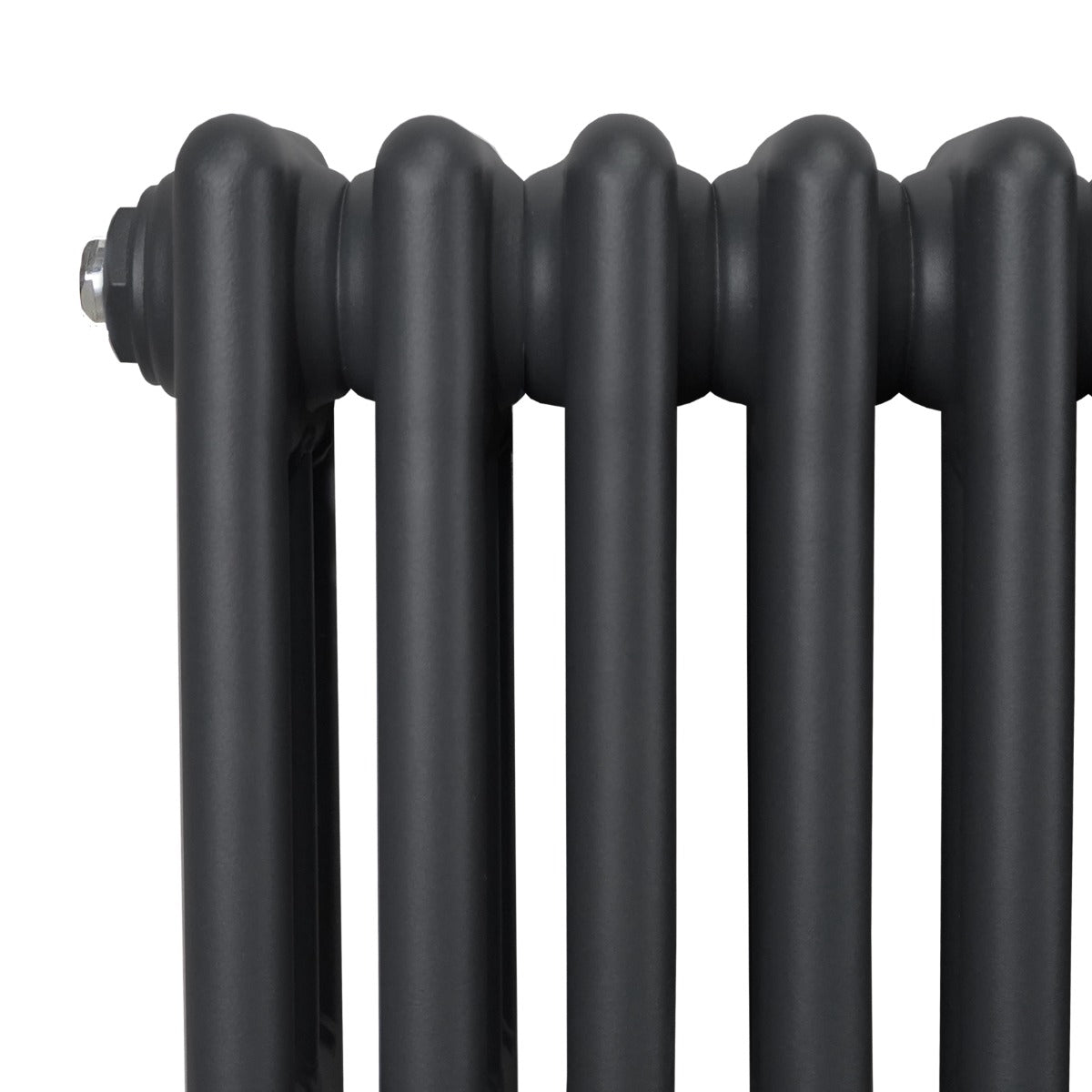 Termosifone a 3 colonne in grigio antracite, con finitura opaca e design elegante, ideale per riscaldare ambienti moderni