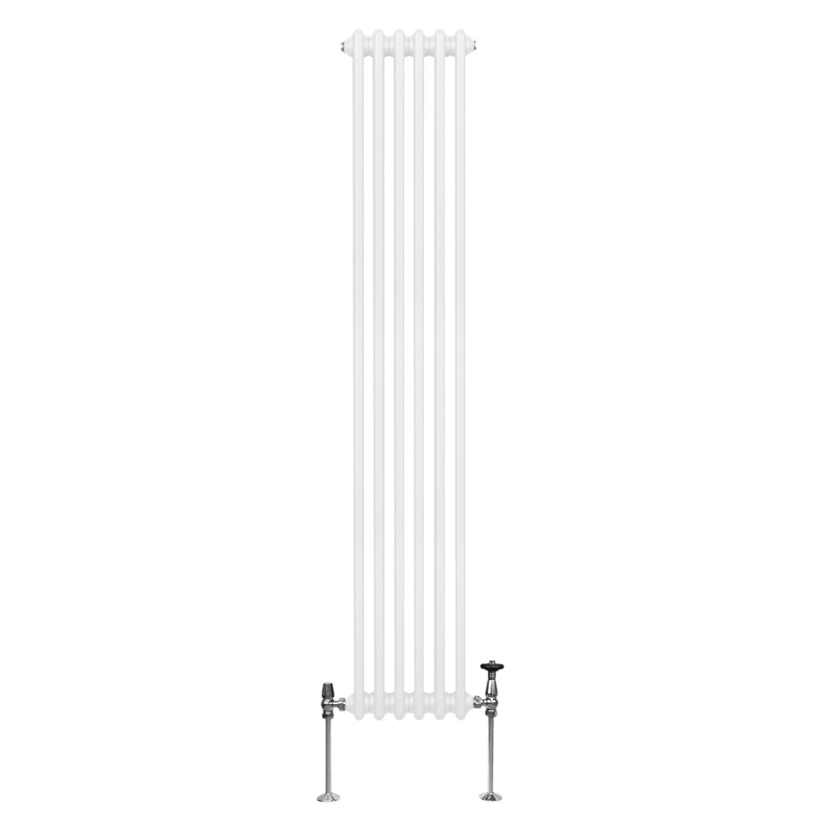 Termosifone a 3 colonne bianco, 1800 x 292mm, con finitura liscia e tubi rotondi, ideale per riscaldare ambienti moderni