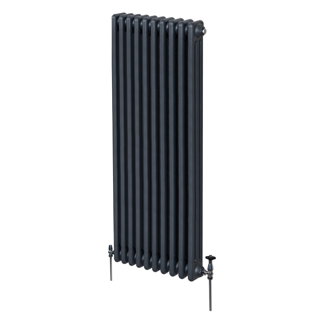 Termosifone a 3 colonne in grigio antracite, con finitura liscia e linee eleganti, misura 1800 x 472mm, ideale per riscaldare ambienti moderni