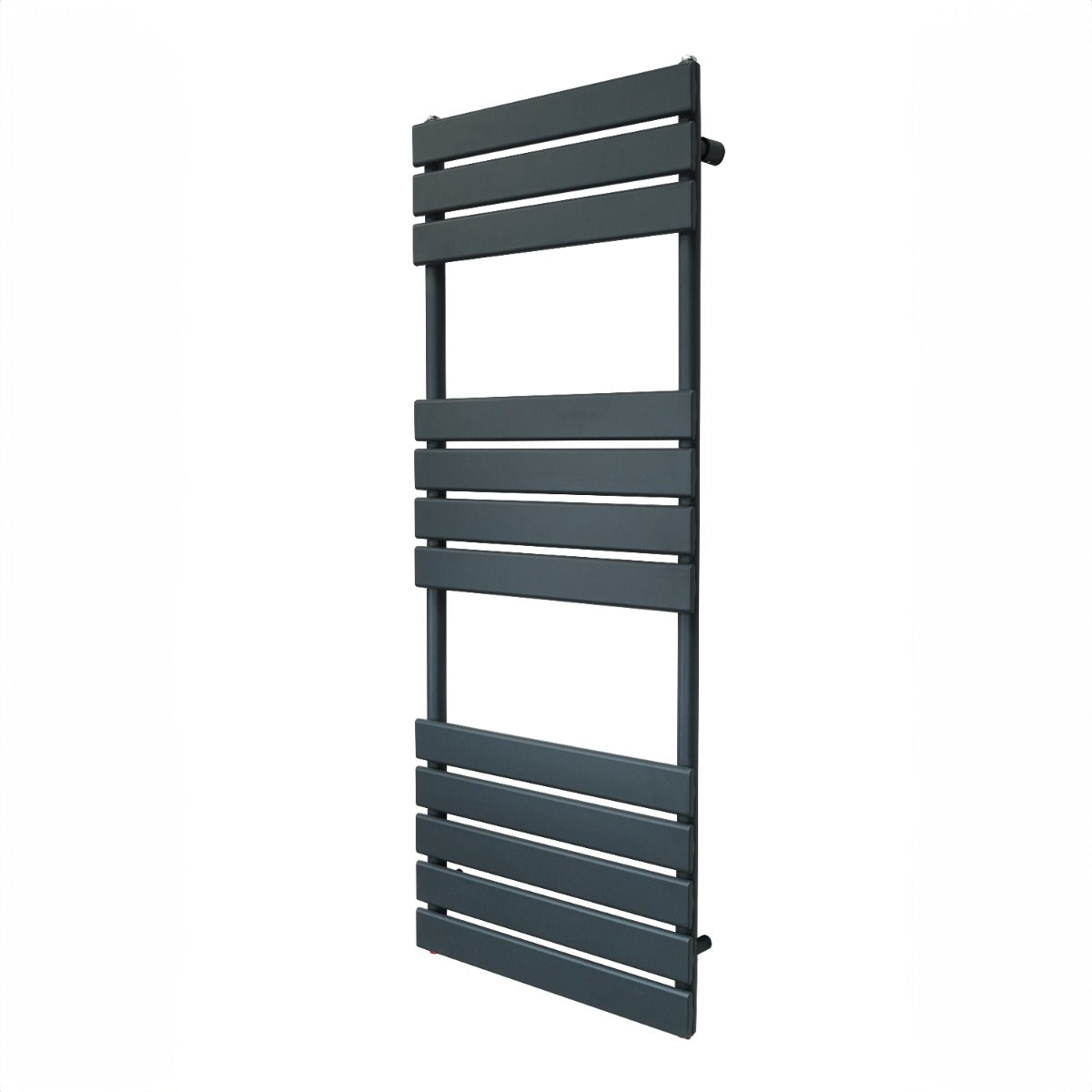 Radiatore per asciugamani a incasso, 1200mm x 450mm, colore grigio antracite, design moderno con barre orizzontali e finitura liscia