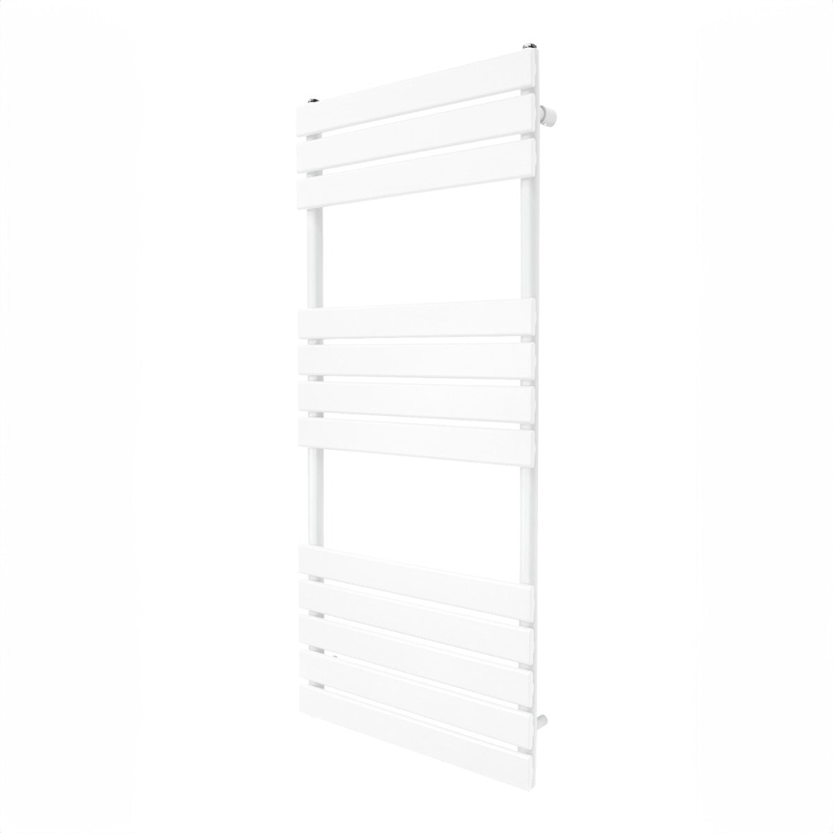 Radiatore per asciugamani a incasso, bianco, con design elegante e linee pulite, misura 1200mm x 500mm, ideale per bagni moderni