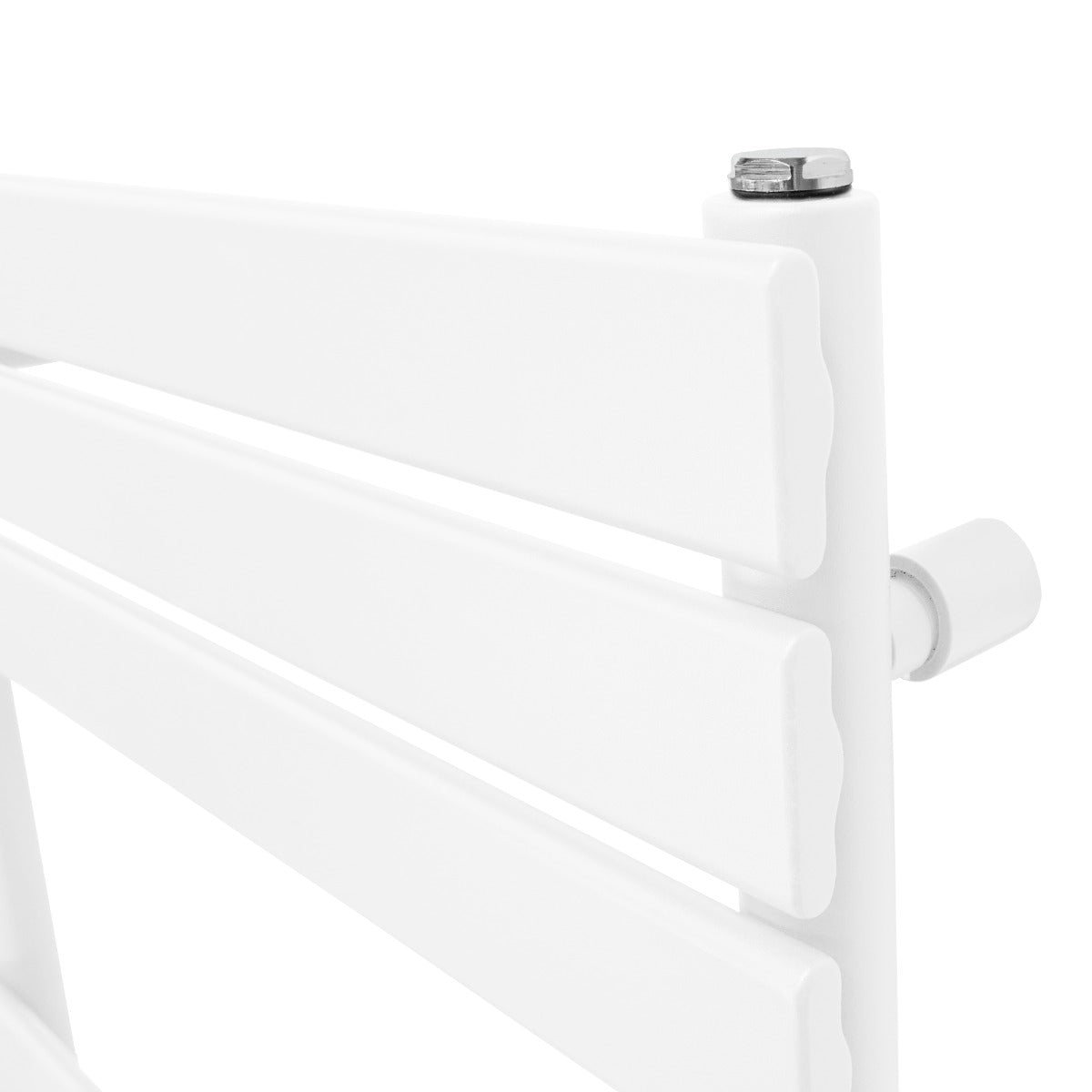 Radiatore per asciugamani a incasso bianco, con design moderno e linee pulite, misura 1200mm x 600mm, superficie liscia e opaca