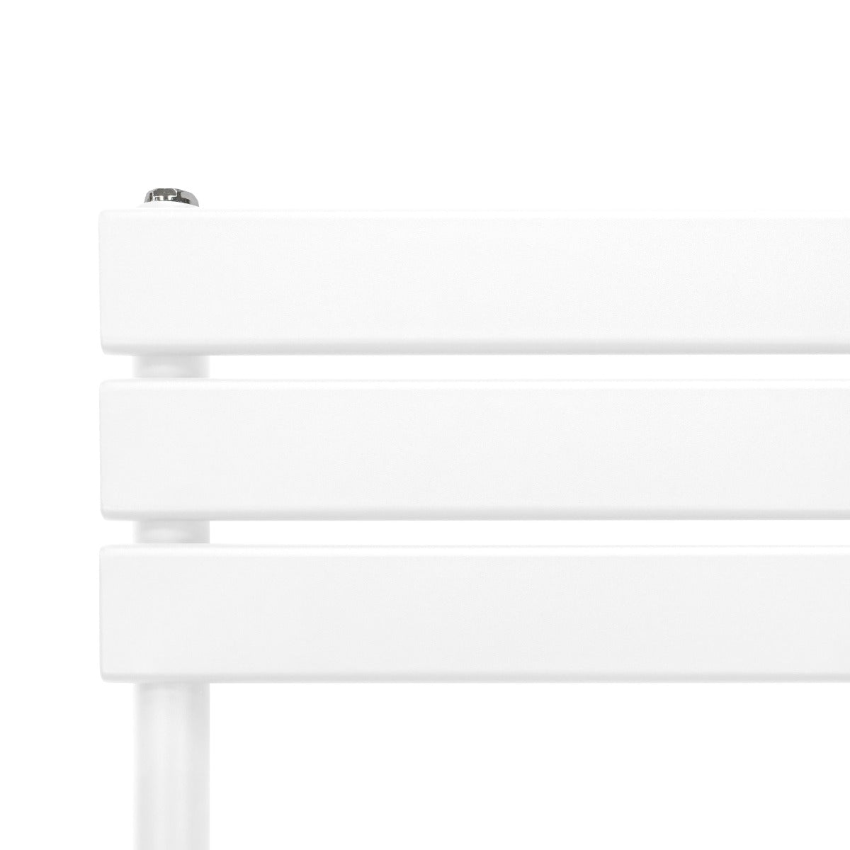 Radiatore per asciugamani a incasso bianco, 1200mm x 600mm, con finitura liscia e linee moderne, ideale per bagni eleganti