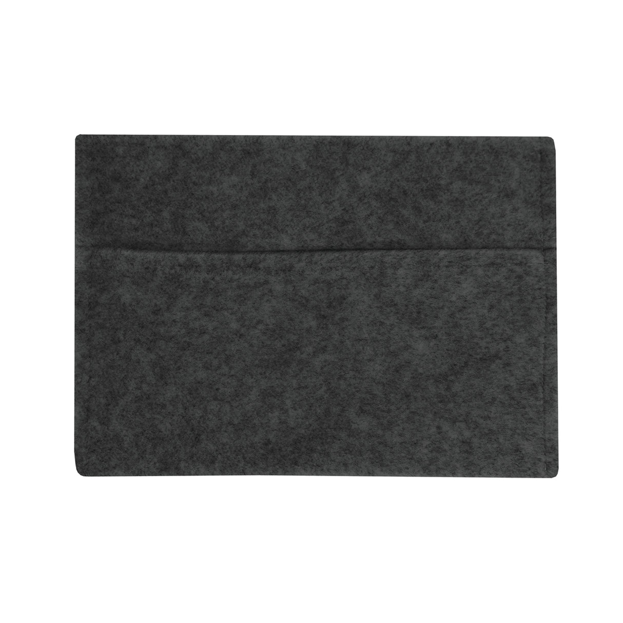 Tasca portaoggetti in feltro grigio antracite, con superficie morbida e texture elegante, ideale per organizzare spazi con stile