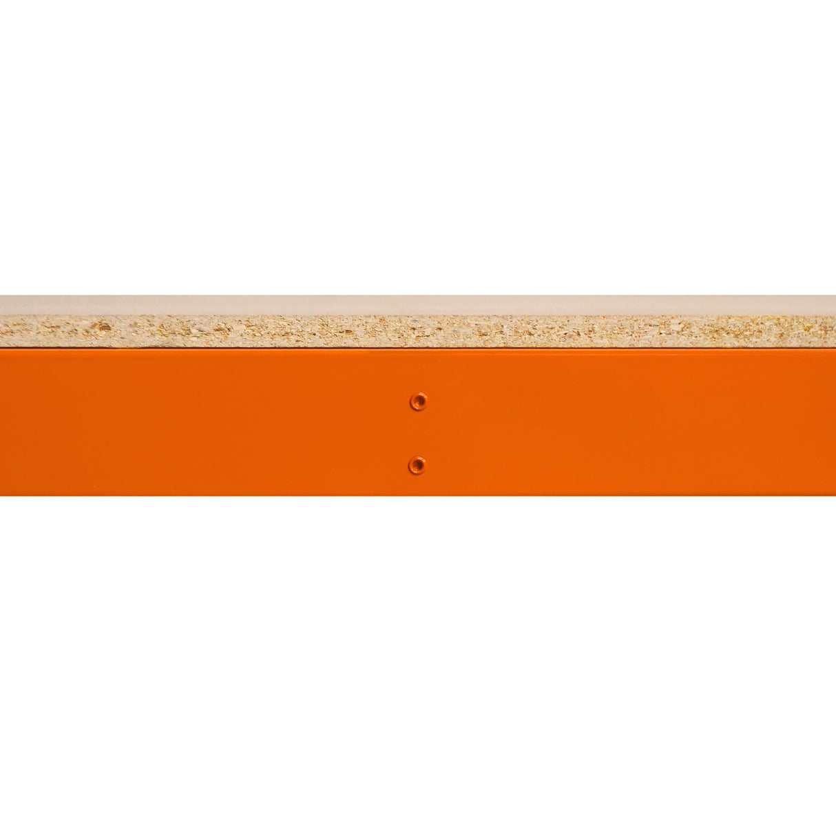 Ripiano aggiuntivo arancione per banco da lavoro S-Rax, dimensioni 180 cm x 60 cm, superficie liscia e resistente, con finitura in legno