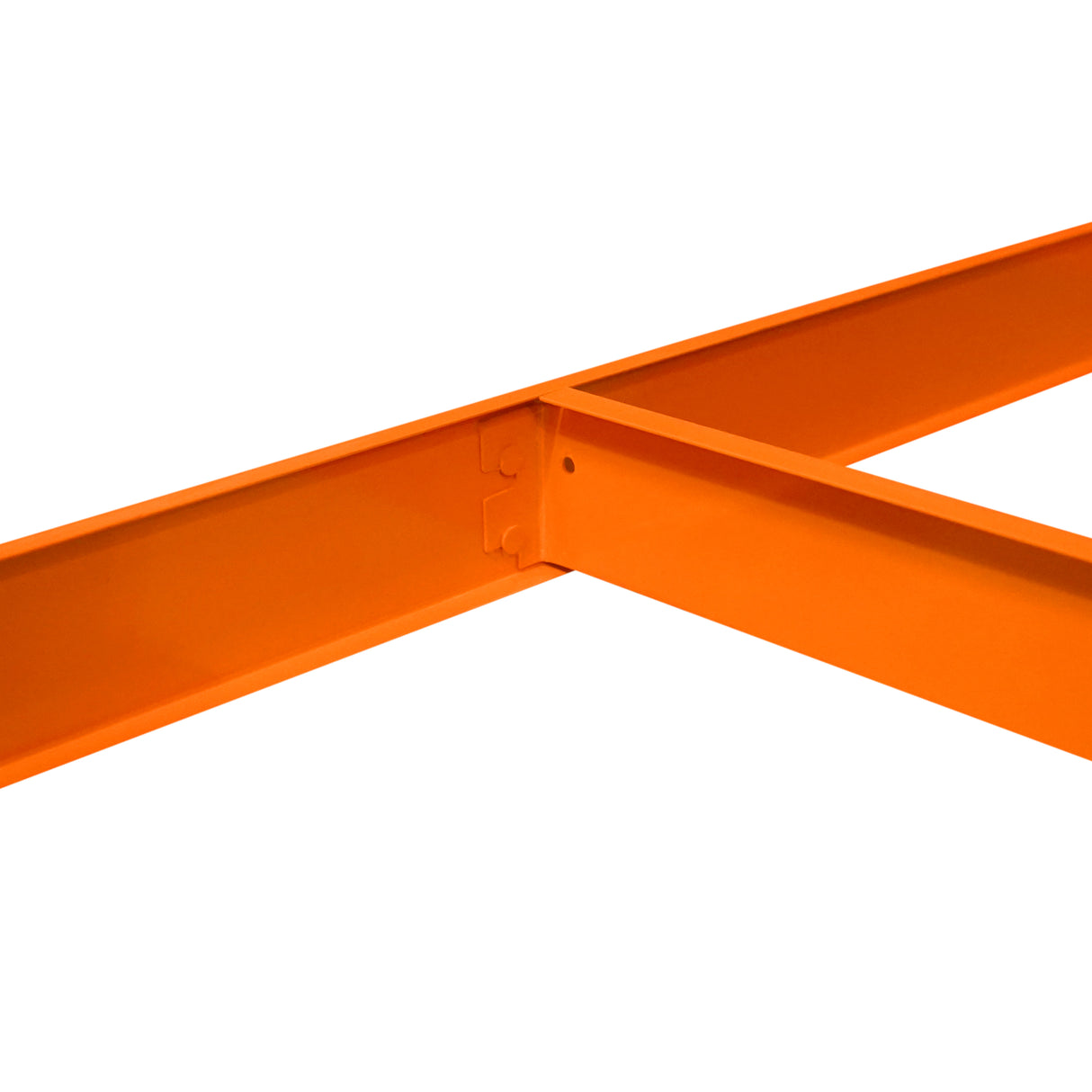 Ripiano aggiuntivo arancione per banco da lavoro S-Rax, 180 cm x 60 cm, in metallo resistente con finitura liscia e angoli rinforzati