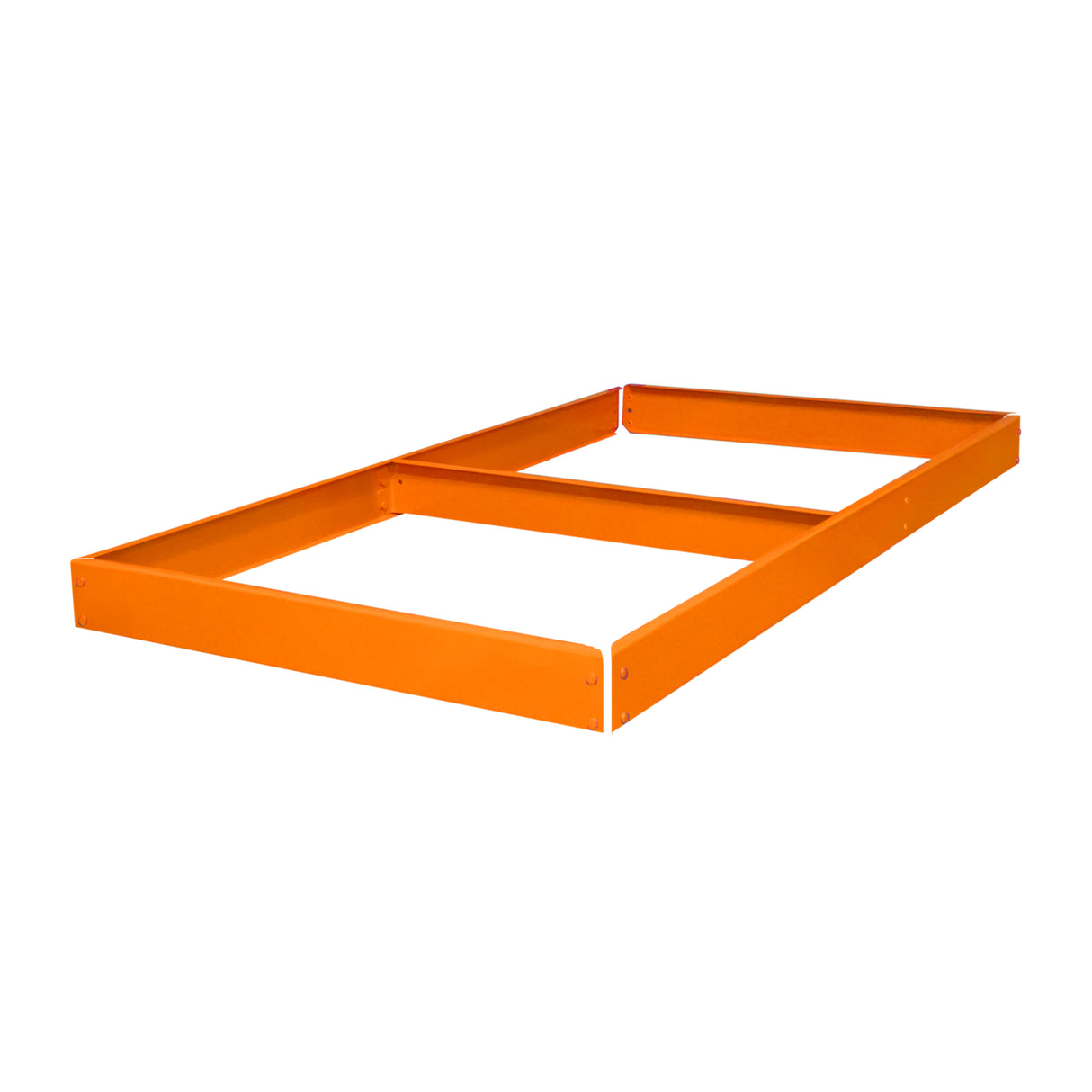 Ripiano aggiuntivo arancione per banco da lavoro S-Rax, misura 120 cm x 60 cm, in metallo resistente e finitura liscia