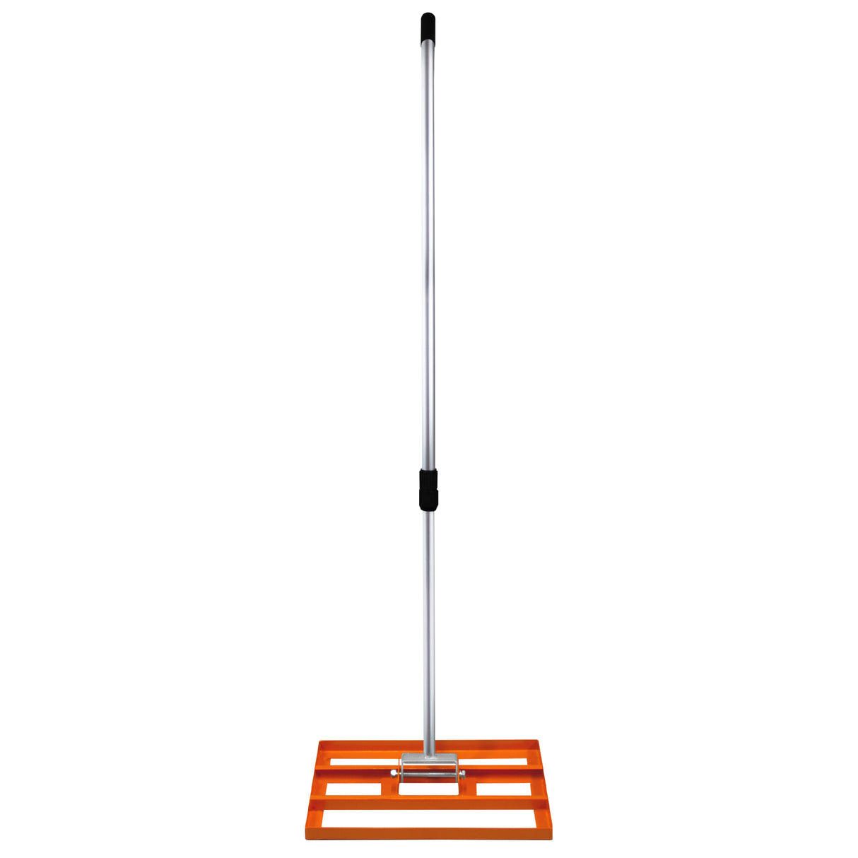 Set 2-in-1 arieggiatore e livellatore prato da 50 cm, con base arancione e manico in alluminio, design ergonomico e resistente