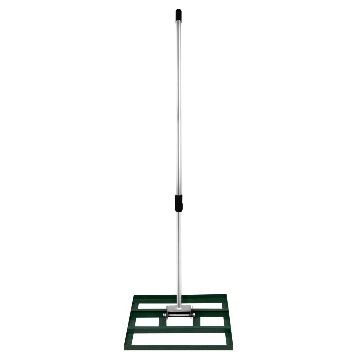 Set arieggiatore e livellatore prato da 50 cm, struttura verde in metallo con manico lungo e base robusta per un utilizzo facile
