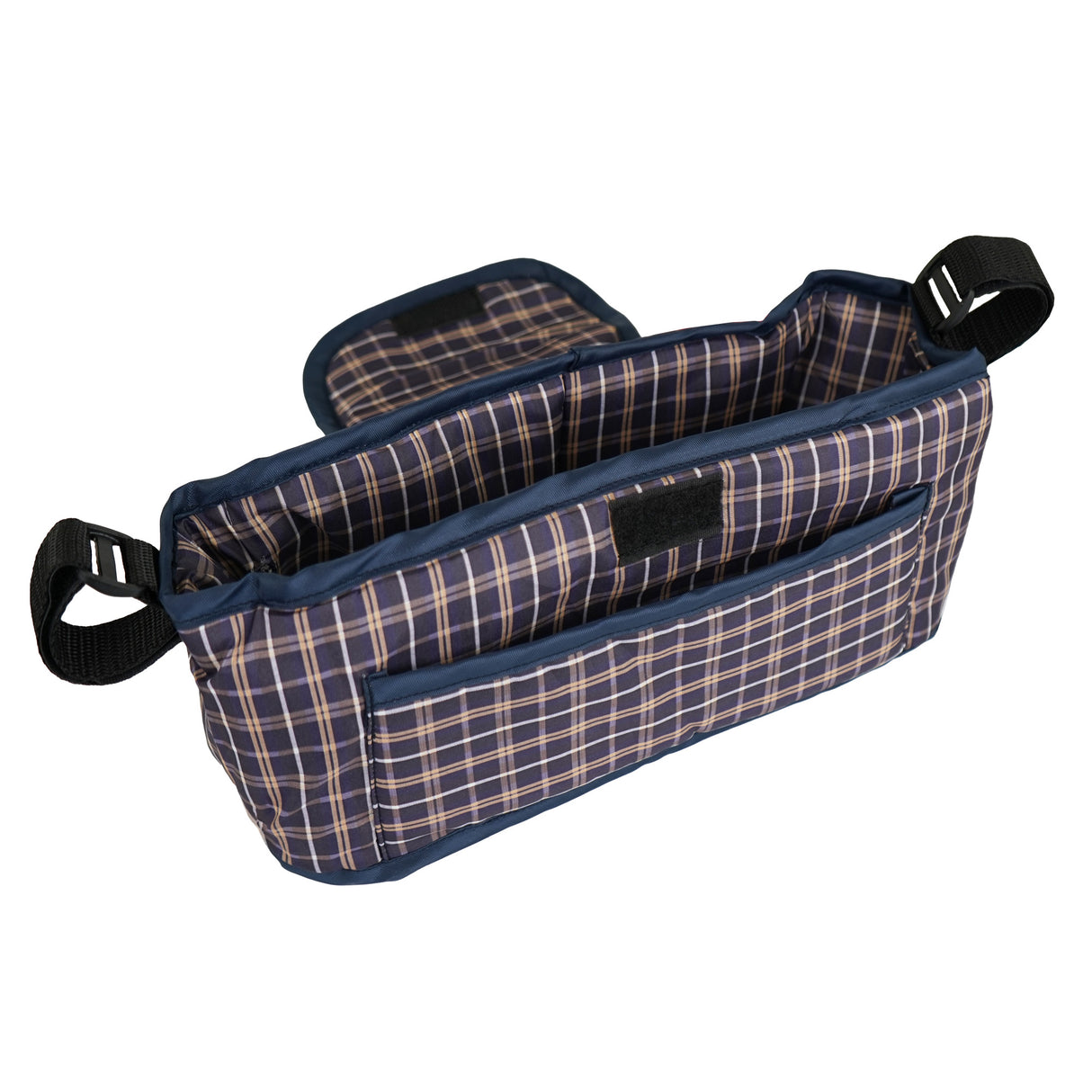 Borsa Organizer per Passeggino per Animali - Blu Tartan