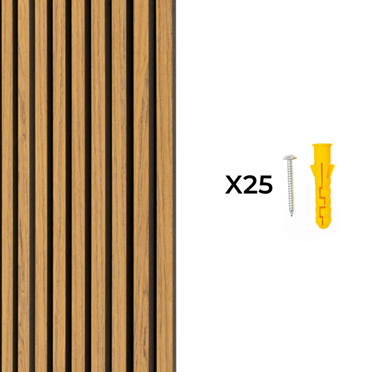 Pannello Fonoassorbente con Doghe - Rovere