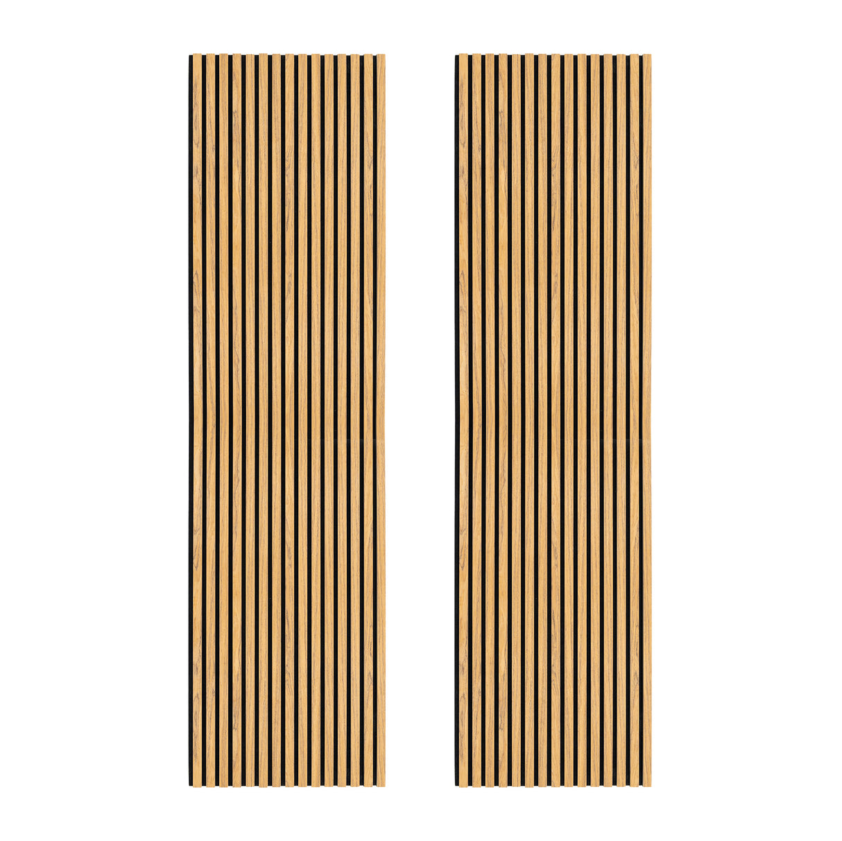 Coppia di Pannelli Fonoassorbenti con Doghe - Rovere