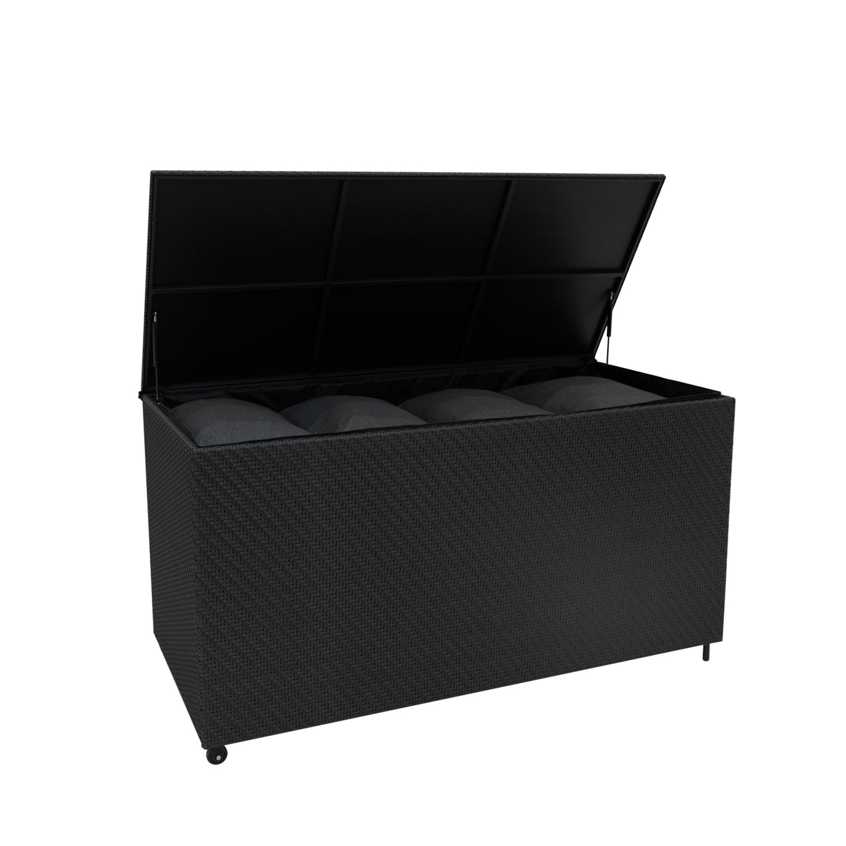 Baule in Rattan Nero 700L Per Esterno