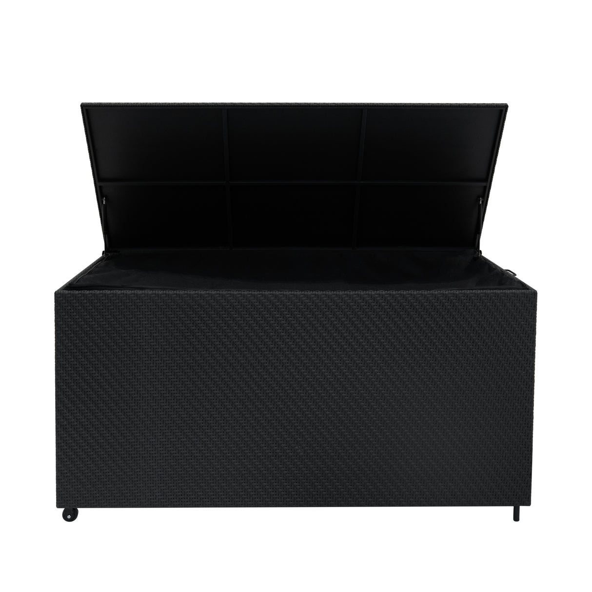Baule in Rattan Nero 700L Per Esterno