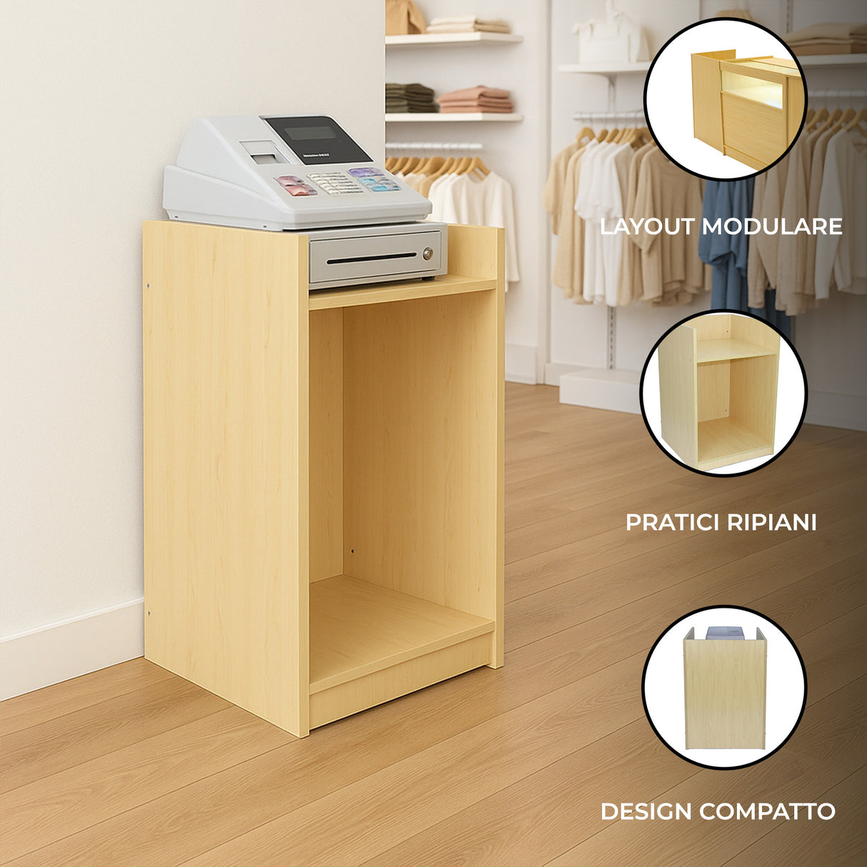 Bancone da Negozio TB40 in Acero