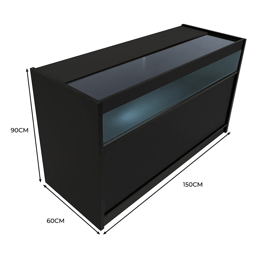 Bancone da Negozio LED B1500 – Nero